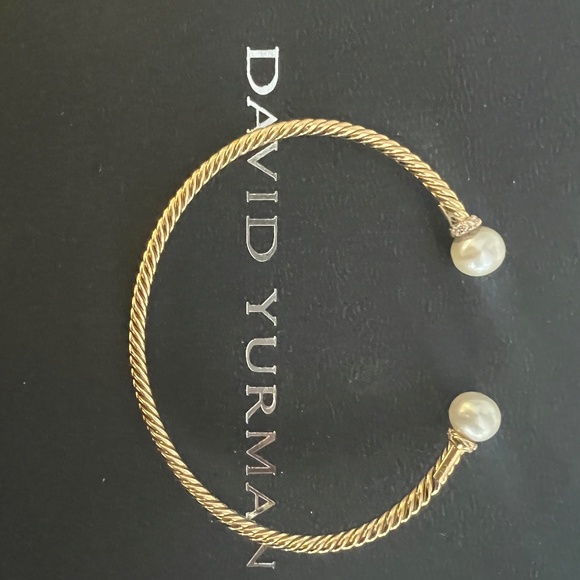 David Yurman 750 Gold bracelet with Diamonds  size Medium - Picture 1 of 6